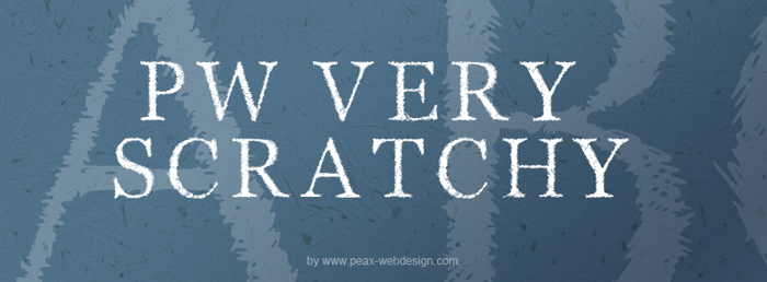 PWVeryScratchy Font poster