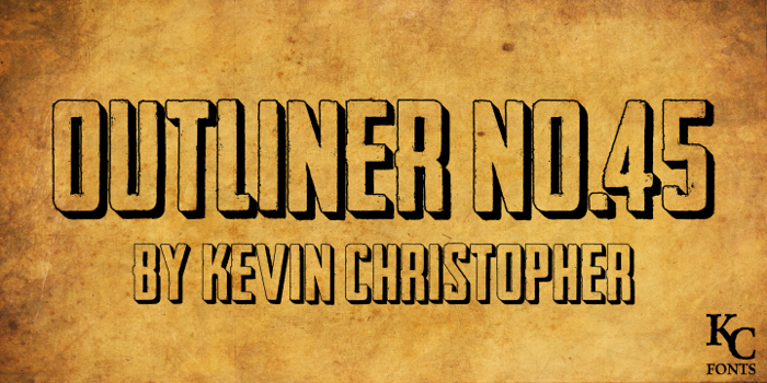 Outliner No. 45 DEMO Font poster