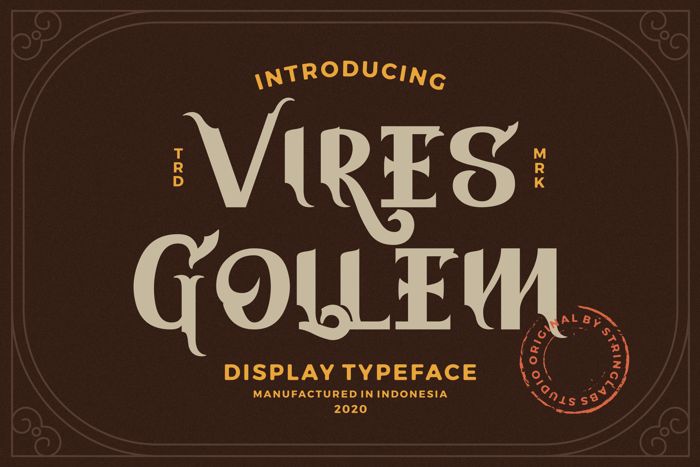 Vires Gollem Font poster