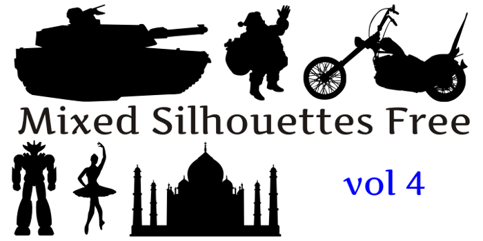Mixed Silhouettes Free vol 3 Font poster