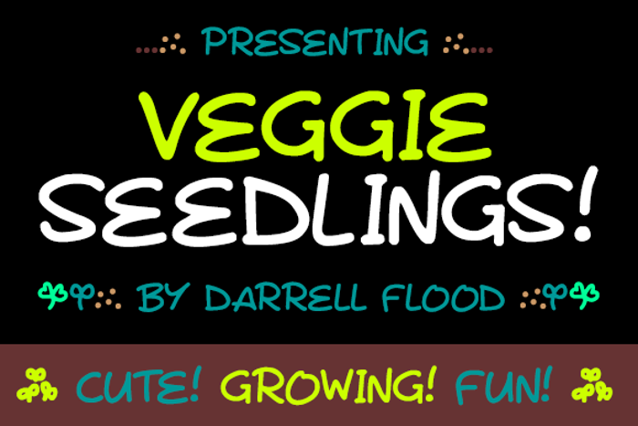 Veggie Seedlings Font poster