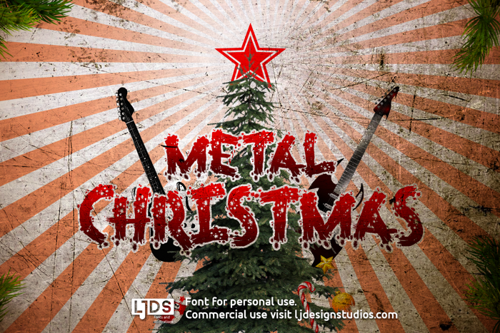 Metal Christmas Font poster