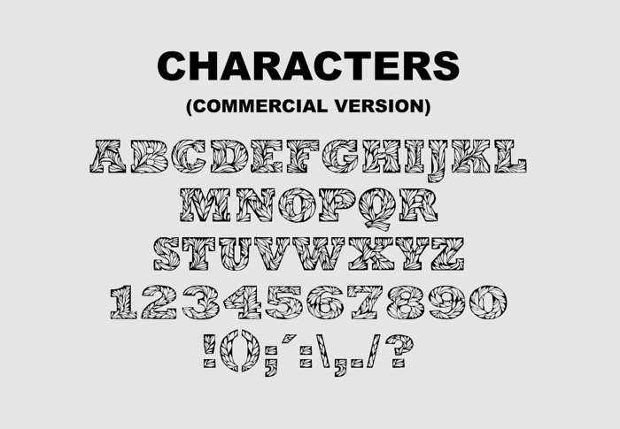 Leaffy Font poster