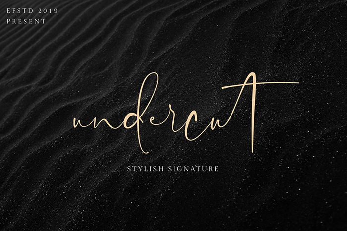 Undercut Font poster