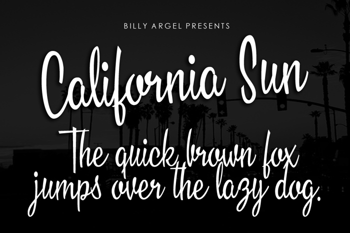 California Sun Font poster