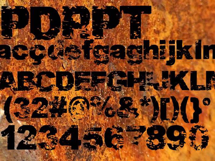 PDRPT Font poster