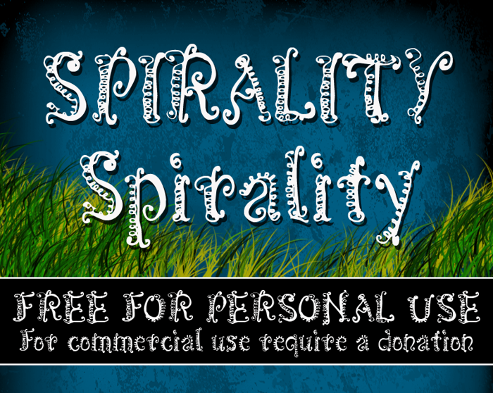 CF Spirality Font poster