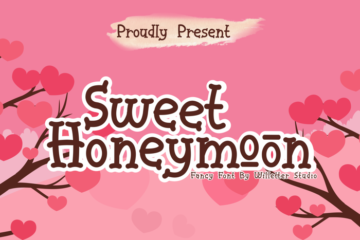 Sweet Honeymoon Font poster