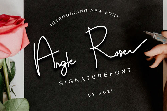 Angle Rose Font poster