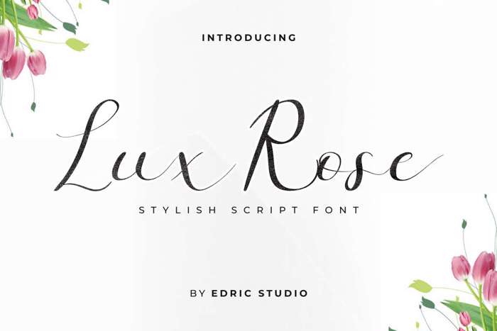 Lux Rose Font poster