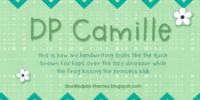 DPCamille Font poster