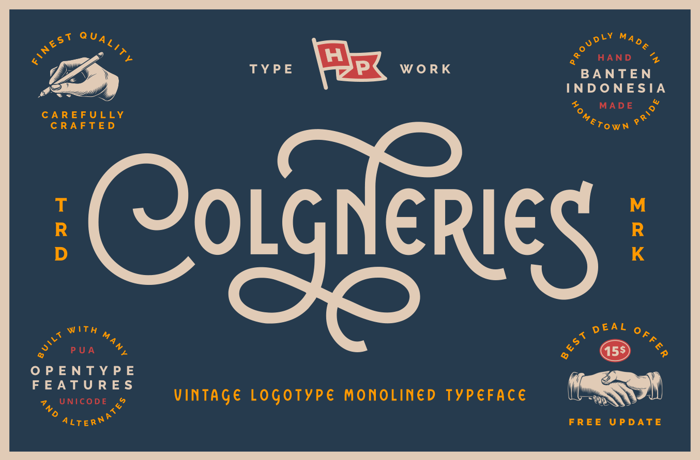 Colgneries Font poster