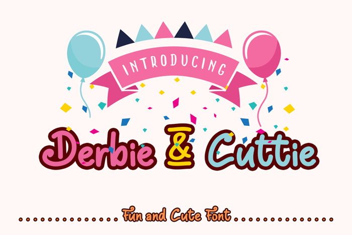 Derbie & Cuttie Font poster
