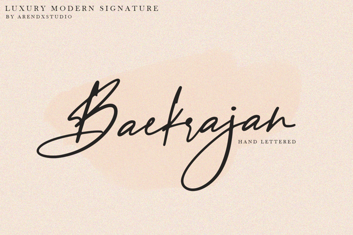 Baekrajan Font poster