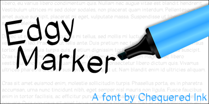 Edgy Marker Font poster