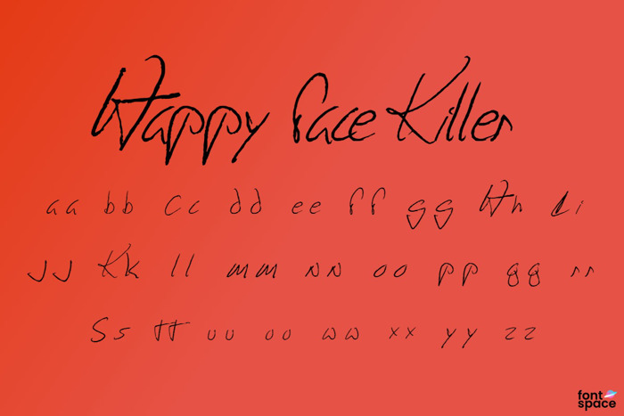 Happy Face Killer Font poster
