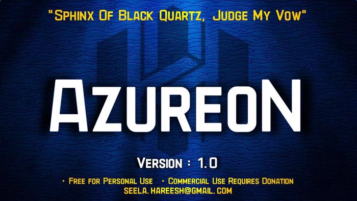 AzureoN Font poster