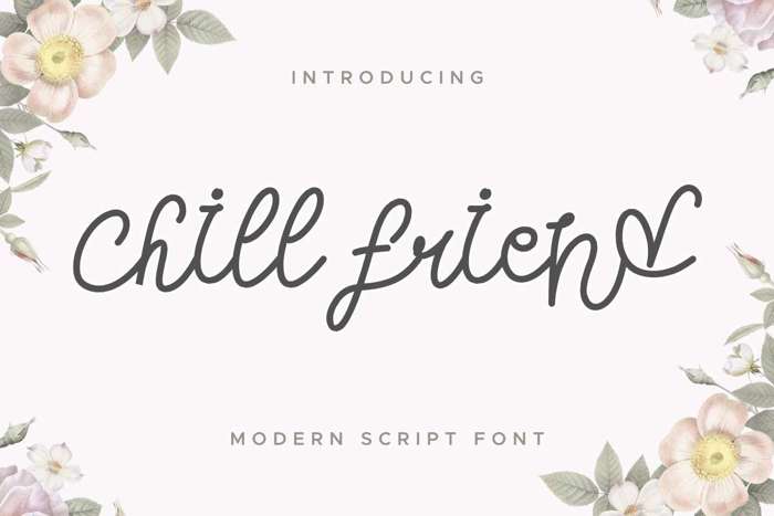 Chill Friend Font poster