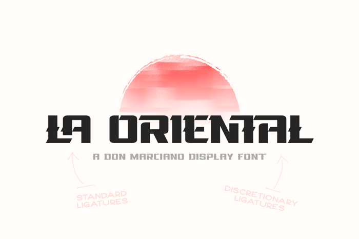 La Oriental Font poster