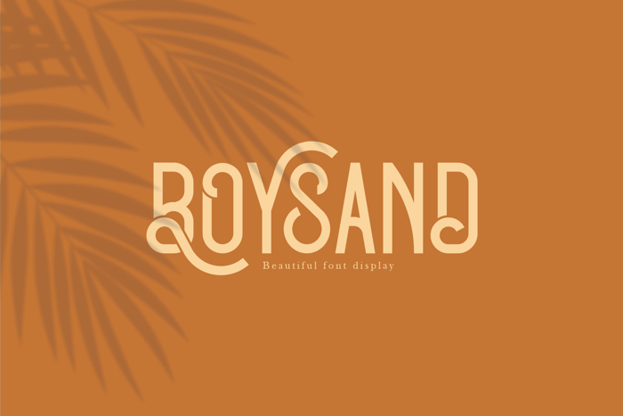 Boysand Font poster