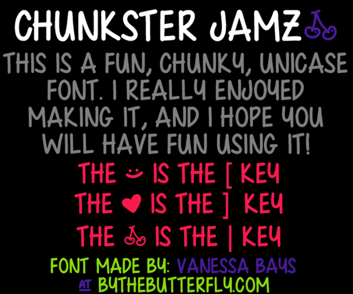 Chunkster Jamz Font poster