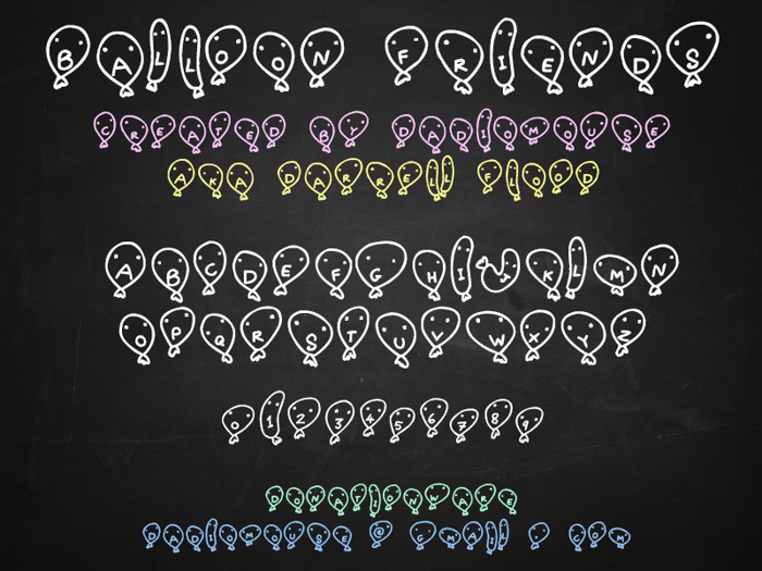 Balloon Friends Font poster