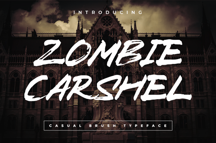 Zombie Carshel Font poster