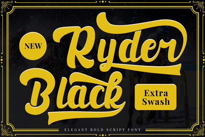 Black Ryder Font poster