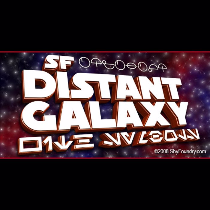 SF Distant Galaxy Font poster