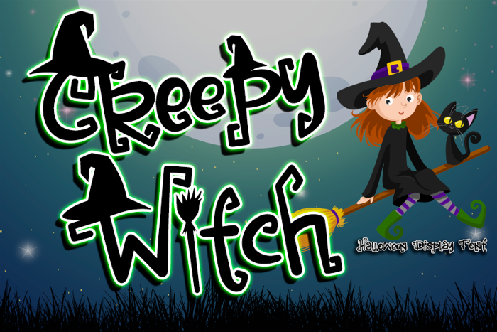 Creepy Witch - Font poster
