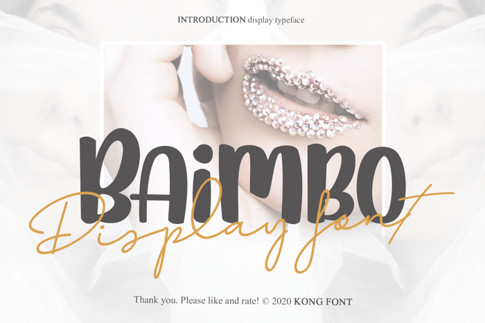 Baimbo Font poster
