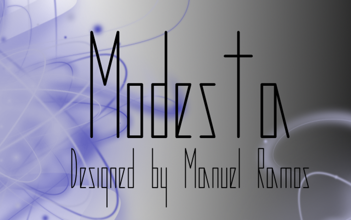 Modesta Font poster