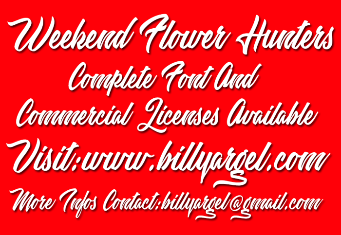 Weekend Flower Hunters Font poster