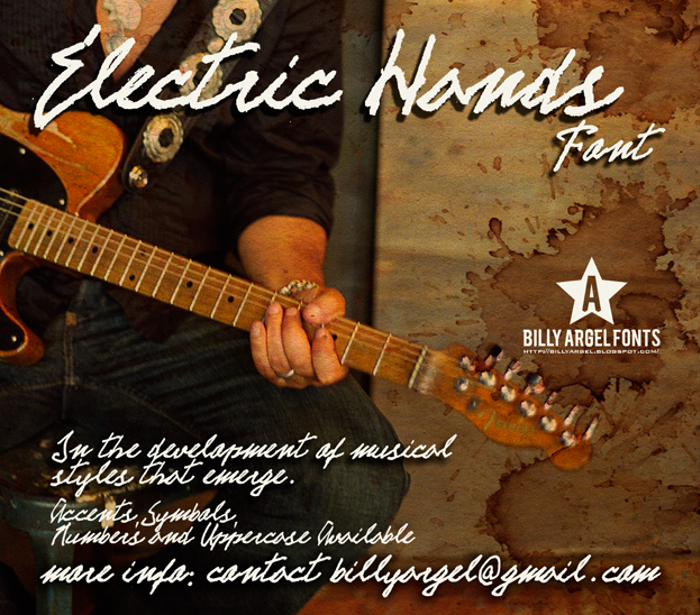 ELECTRIC HANDS Font poster