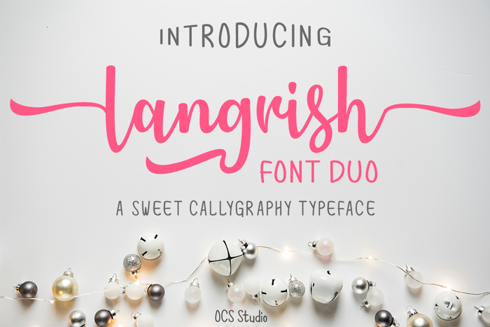 Langrish Sans Font poster
