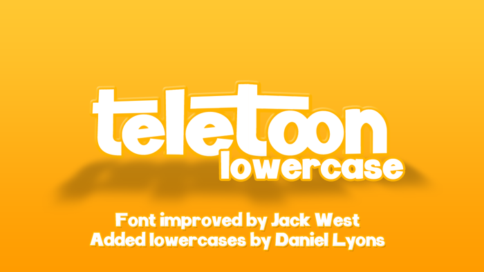 Teletoon Lowercase Font poster