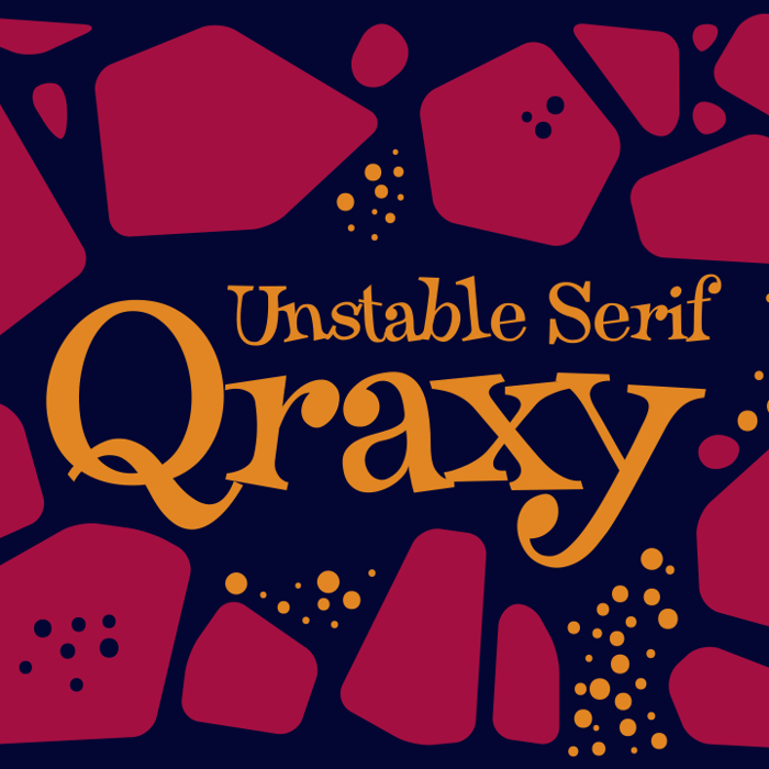Qraxy Font poster