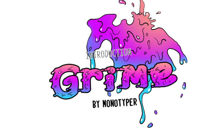 Grime Font poster