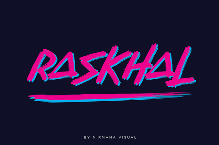 Raskhal Font poster