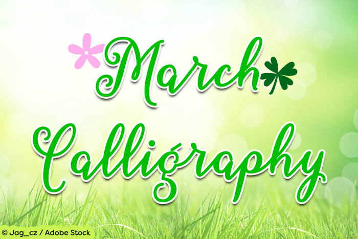 March Calligraphy Font poster