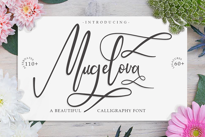 Mugelova Font poster