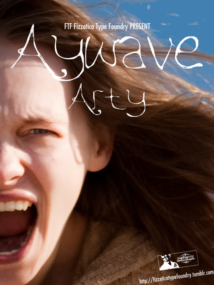 FTF Aywave Arty Font poster