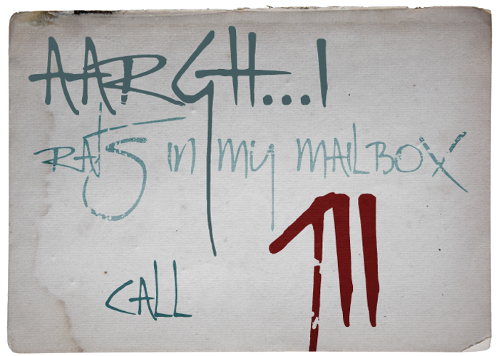 Rat Infested Mailbox Font poster