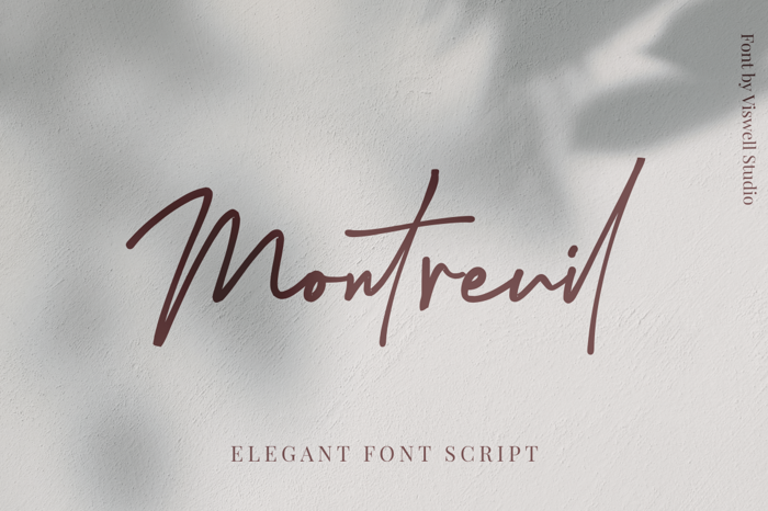 Montreuil Signature Font poster