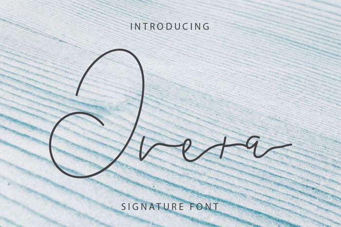 Overa Font poster