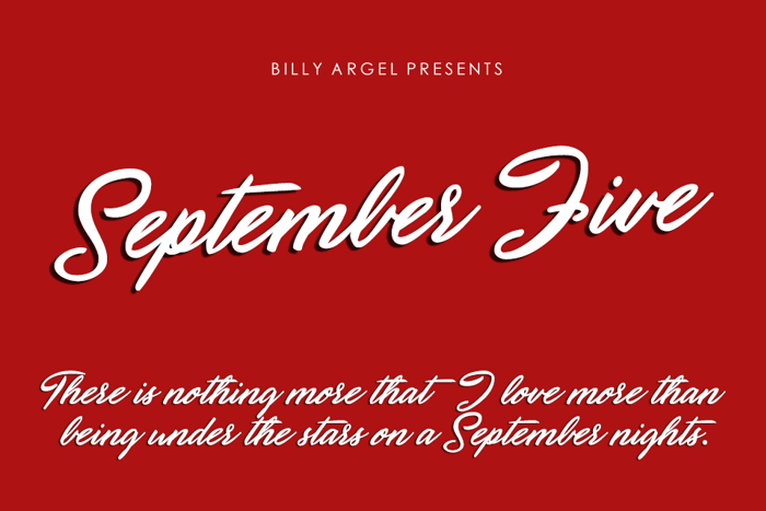 September Five Font poster
