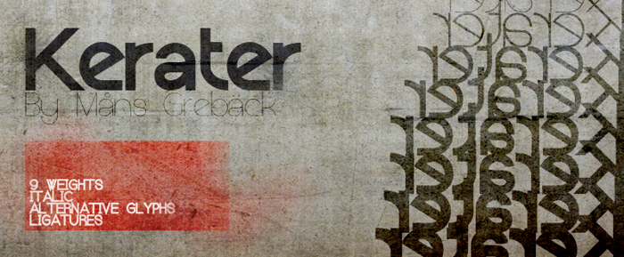 Kerater Font poster