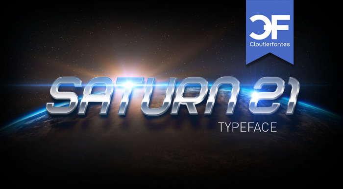 CF Saturn 21 Font poster