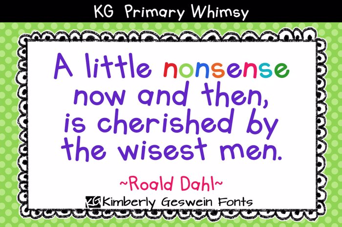 KG Primary Whimsy poster