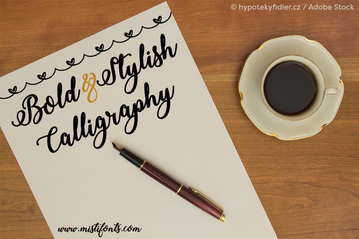 Bold Stylish Calligraphy Font poster